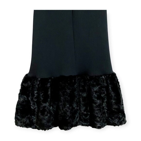 ASOS Black dress with Faux fur trim at the hem line,  size 2 - Picture 11 of 14